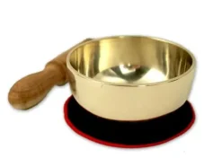 Klangschalen-Center Achtsamkeit & Gesundheit*Kleine Klangschale mit hellem Klang in gelbem Beutel