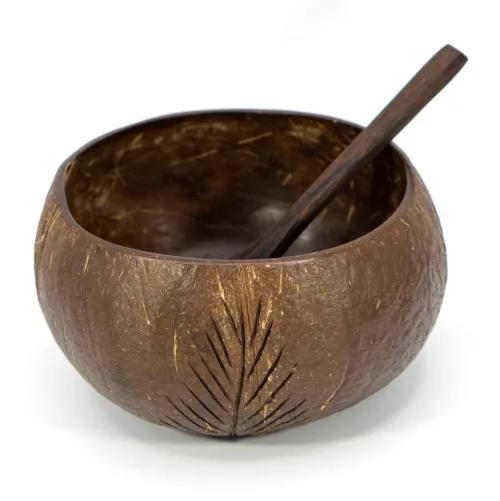 Virtual Trading GmbH Küche & Esszimmer-Kokosnuss-Set (Bowl + Löffel)