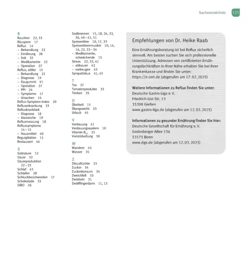 Köstlich essen Reflux und Sodbrennen*Trias