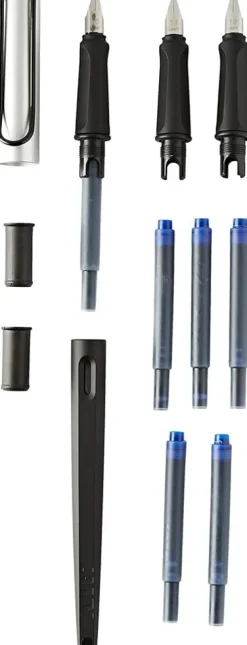 LAMY Füller & Tinte-Füller Set joy Al-black 011 Schönschreibfüller mit 3 Federspitzen