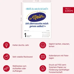 Lange Rede kurzer Gin Tagesabreißkalender 2026 - Der Sprüche-Kalender*Harenberg Hot