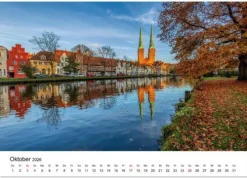 Calvendo Wandkalender-Lübeck - Im Licht der Zeit (Wandkalender 2026 DIN A3 quer), Monatskalender