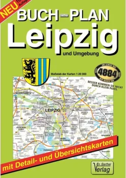 Leipzig und Umgebung 1 : 20 000. Buchstadtplan*Barthel Dr. New