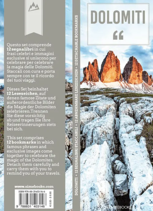 Sime Books Lesen & Geschichten*Lesezeichen-Set Dolomiti - Dolomiten