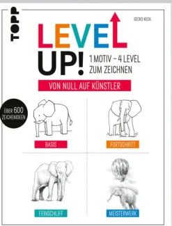 frechverlag GmbH Artbooks & Handbücher*Level up! 1 Motiv - 4 Level zum Zeichnen