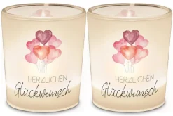 Licht + Teelicht D6H6 "Herzlichen Glückwunsch"*La Vida Clearance