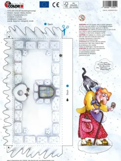 Lichterhaus Hänsel und Gretel basteln Bastelbogen Papiermodell*Atelier Color Online