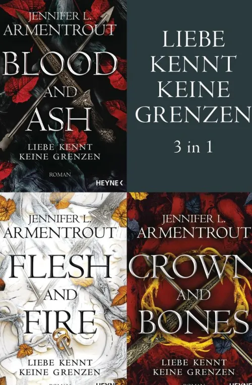 Liebe kennt keine Grenzen 1-3: Blood & Ash / Flesh & Fire / Crown & Bones*Penguin Random House Clearance