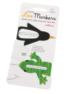 Bookchair Vertrieb Lesen & Geschichten-Line Markers (Critters/Pinguin&Frosch) | Magnetische Lesezeichen | 2er Set