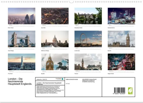 London - Die faszinierende Hauptstadt Englands. (Wandkalender 2026 DIN A2 quer), Monatskalender*Calvendo