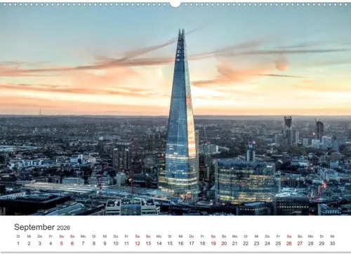 London - Die faszinierende Hauptstadt Englands. (Wandkalender 2026 DIN A2 quer), Monatskalender*Calvendo