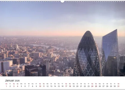 London - Die faszinierende Hauptstadt Englands. (Wandkalender 2026 DIN A2 quer), Monatskalender*Calvendo