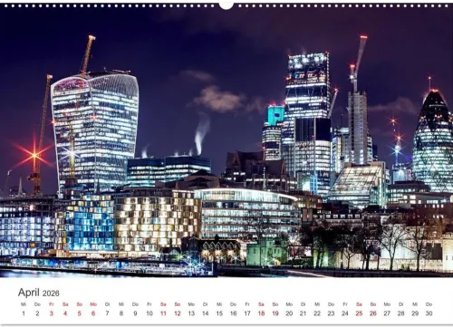 London - Die faszinierende Hauptstadt Englands. (Wandkalender 2026 DIN A2 quer), Monatskalender*Calvendo