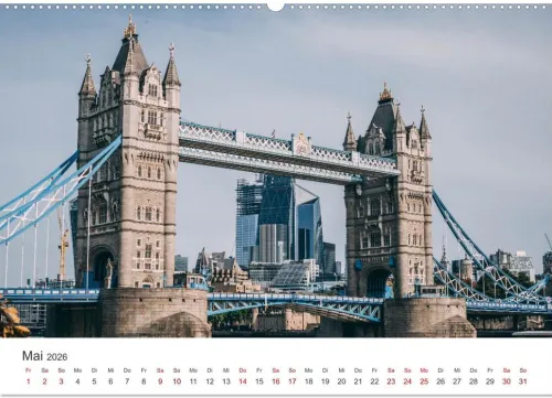 London - Die faszinierende Hauptstadt Englands. (Wandkalender 2026 DIN A2 quer), Monatskalender*Calvendo