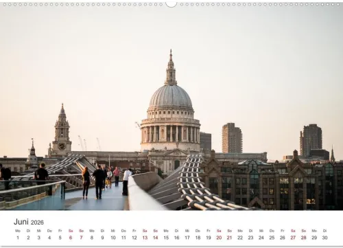 London - Die faszinierende Hauptstadt Englands. (Wandkalender 2026 DIN A2 quer), Monatskalender*Calvendo