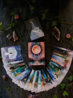 Königsfurt-Urania Spiritualität-Lunar Magic Orakel - 40 Mondorakel-Karten mit Booklet (Deutsch)