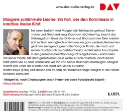 Maigret in Künstlerkreisen,4 Audio-CDs*Der Audio Verlag, DAV Outlet