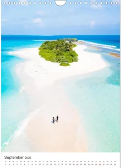 Calvendo Wandkalender-Malediven - Das wunderschöne Urlaubsparadies. (Wandkalender 2026 DIN A4 hoch), Monatskalender