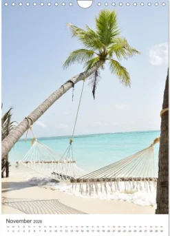 Calvendo Wandkalender-Malediven - Das wunderschöne Urlaubsparadies. (Wandkalender 2026 DIN A4 hoch), Monatskalender