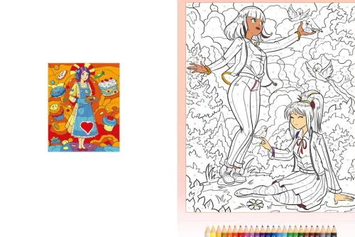 Schwager und Steinlein Artbooks & Handbücher-Malen nach Zahlen Manga