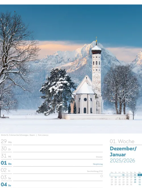 Ackermann Kunstverlag Wochenkalender*Malerisches Deutschland Wochenplaner Kalender 2026