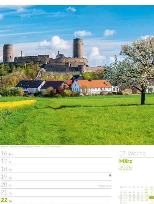 Ackermann Kunstverlag Wochenkalender*Malerisches Deutschland Wochenplaner Kalender 2026