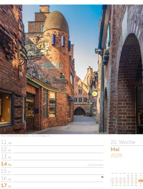 Ackermann Kunstverlag Wochenkalender*Malerisches Deutschland Wochenplaner Kalender 2026