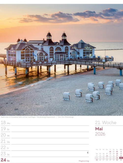 Ackermann Kunstverlag Wochenkalender*Malerisches Deutschland Wochenplaner Kalender 2026