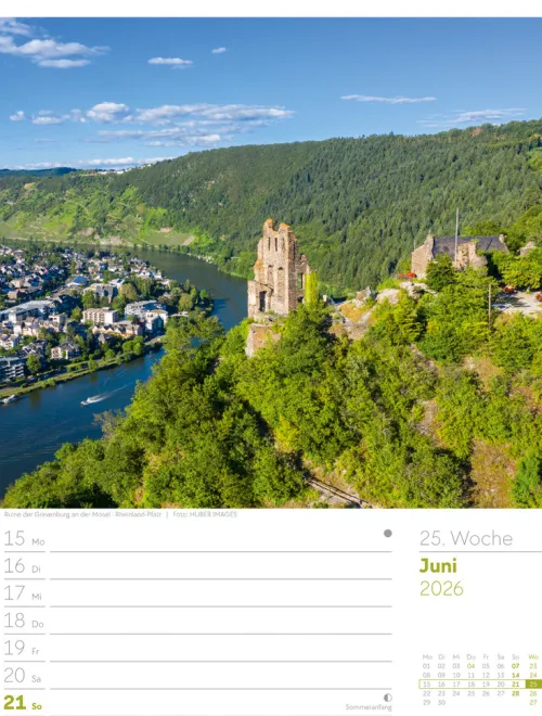 Ackermann Kunstverlag Wochenkalender*Malerisches Deutschland Wochenplaner Kalender 2026