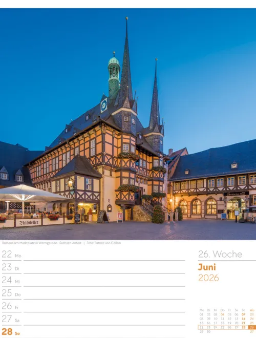 Ackermann Kunstverlag Wochenkalender*Malerisches Deutschland Wochenplaner Kalender 2026