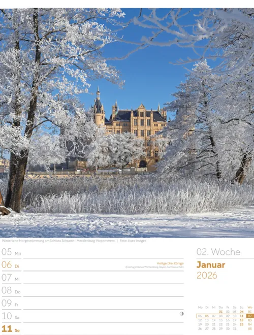 Ackermann Kunstverlag Wochenkalender*Malerisches Deutschland Wochenplaner Kalender 2026