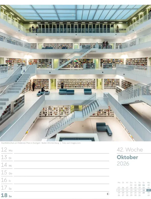 Ackermann Kunstverlag Wochenkalender*Malerisches Deutschland Wochenplaner Kalender 2026