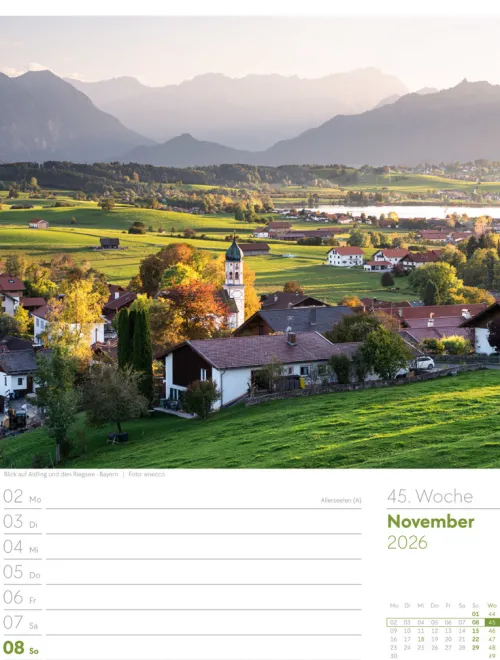 Ackermann Kunstverlag Wochenkalender*Malerisches Deutschland Wochenplaner Kalender 2026