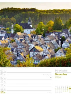 Ackermann Kunstverlag Wochenkalender*Malerisches Deutschland Wochenplaner Kalender 2026