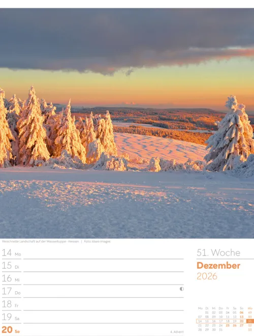 Ackermann Kunstverlag Wochenkalender*Malerisches Deutschland Wochenplaner Kalender 2026