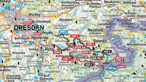 Bergverlag Rother Wandern & Radfahren-Malerweg und Dichter-Musiker-Maler-Weg