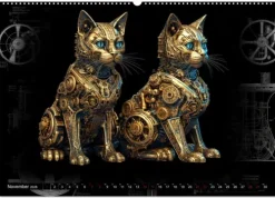 Calvendo Wandkalender-Mechanische Steampunk Tierwelt (Wandkalender 2026 DIN A2 quer), Monatskalender