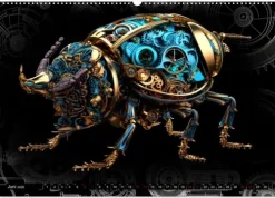 Calvendo Wandkalender-Mechanische Steampunk Tierwelt (Wandkalender 2026 DIN A2 quer), Monatskalender