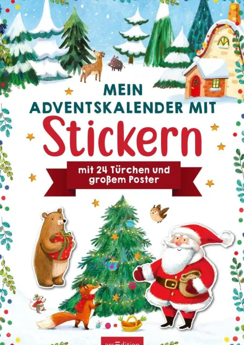 Ars Edition GmbH Posterkalender-Mein Adventskalender mit Stickern