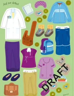 Usborne Verlag Stickerhefte*Mein Anziehpuppen-Stickerbuch: Traumberufe