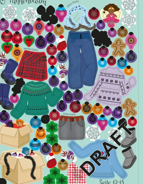 Usborne Verlag Stickerhefte*Mein Anziehpuppen-Stickerbuch: Winterwunderland