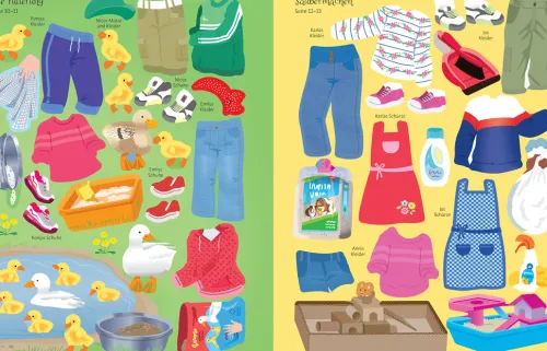 Usborne Verlag Stickerhefte-Mein Anziehpuppen-Stickerbuch: Haustiere