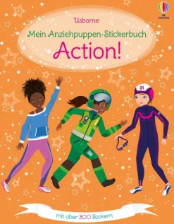 Usborne Verlag Stickerhefte*Mein Anziehpuppen-Stickerbuch: Action!