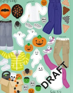 Usborne Verlag Stickerhefte-Mein Anziehpuppen-Stickerbuch: Halloween