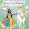 Kinder Usborne Verlag Stickerhefte|Kinder- & Jugendbücher-Mein Anziehpuppen-Stickerbuch: Regenbogen-Einhörner