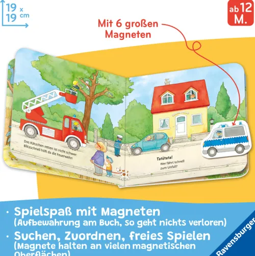 Kinder Ravensburger Verlag 0-3 Jahre-Mein erstes Magnetbuch - Was fährt wo? Fahrzeuge