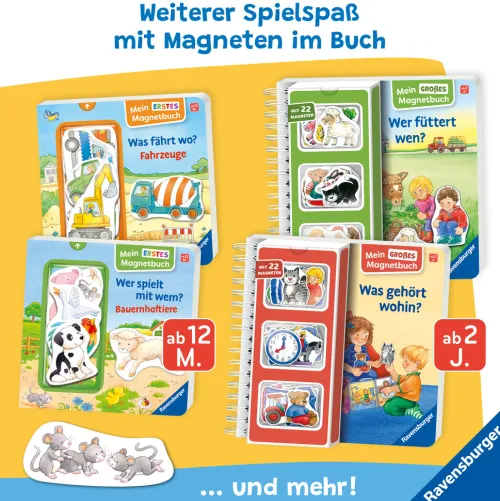 Kinder Ravensburger Verlag 0-3 Jahre-Mein erstes Magnetbuch - Was fährt wo? Fahrzeuge