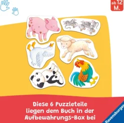 Kinder Ravensburger Verlag 0-3 Jahre-Mein erstes Magnetbuch - Wer spielt mit wem? Bauernhoftiere