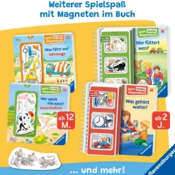 Kinder Ravensburger Verlag 0-3 Jahre-Mein erstes Magnetbuch - Wer spielt mit wem? Bauernhoftiere