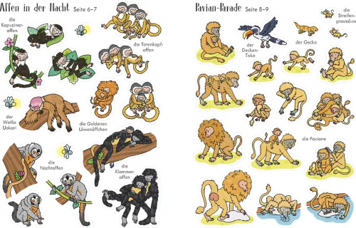 Mein erstes Stickerbuch: Affenbande*Usborne Verlag Discount